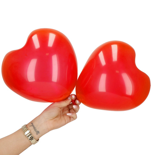 Balony serca na walantynki, urodziny 100 szt. czerwone serduszka