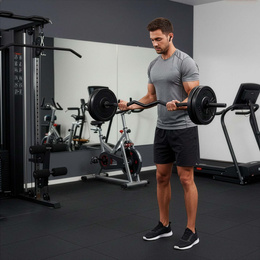 Gryf łamany olimpijski 120 cm sztanga ze stali, gwintowany, zaciski 25 mm