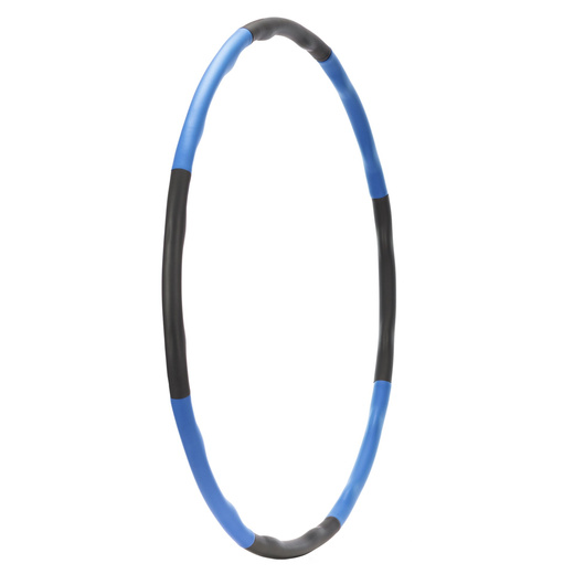 Hula hop treningowe 88 cm składane, piankowe NBR szaro-niebieskie