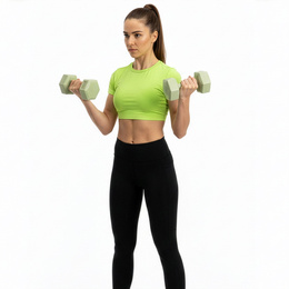 Ciężarki 2x1,5kg hexagonalne do ćwiczeń fitness hantle zestaw 2 szt. zielone
