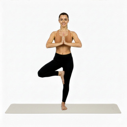 Mata do jogi, ćwiczeń fitness 183x61 cm antypoślizgowa, materac do stretchingu, jasny beż