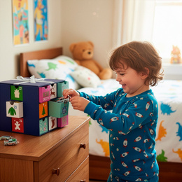 Pudełkowy kalendarz adwentowy z szufladkami 24 szt. do uzupełnienia, dekoracja świąteczna