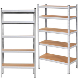 Zestaw regałów metalowych 2 szt. 150x75x30cm 625kg z 5 półkami do garażu, piwnicy