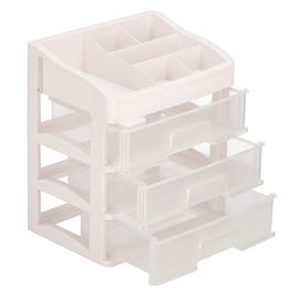 Organizer na kosmetyki 31x26,5x19,5 cm mleczny pojemnik na biżuterię z przegródkami