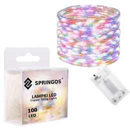 Lampki choinkowe 100 LED druciki mikro na baterie