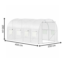 Folia na tunel ogrodowy 4x2,5x2 m zapasowe poszycie na szklarnię foliak UV-4 140g/m