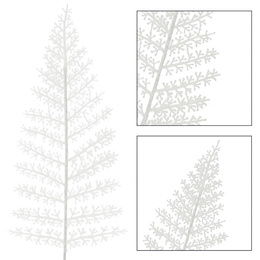 Sztuczny liść ozdoba świąteczna 3 szt. dekoracja do stroika biała