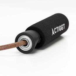 Skakanka treningowa, do ćwiczeń cardio 297 cm skórzana, antypoślizgowa