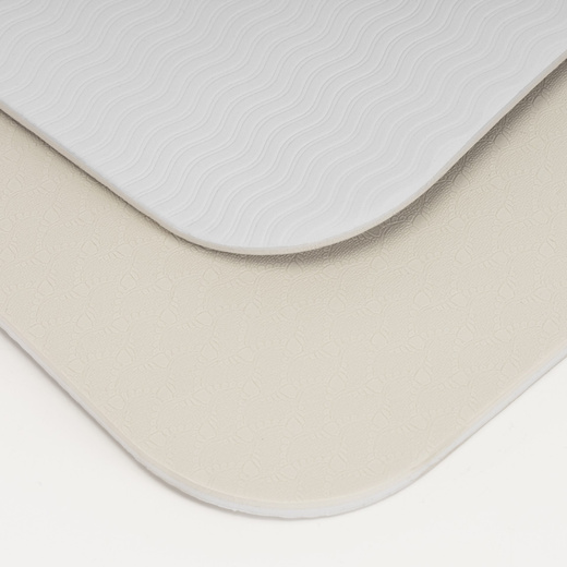 Mata do jogi, ćwiczeń fitness 183x61 cm antypoślizgowa, materac do stretchingu, jasny beż