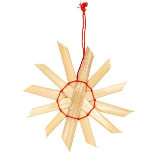 Ozdoby choinkowe, bombki słomiane 27 szt. naturalne dekoracje świąteczne, brązowe