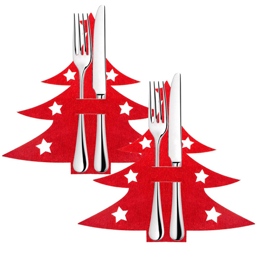 Kieszonka na sztućce 12szt. świąteczne etui, choinka ozdoba świąteczna