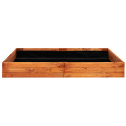 Skrzynia drewniana na warzywa 240x84x26,5 cm warzywniak z agrowłókniną, brązowy