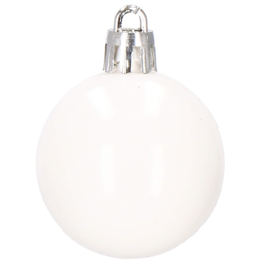 Bombki choinkowe 105 szt. ozdoby świąteczne zestaw biały, czerwony