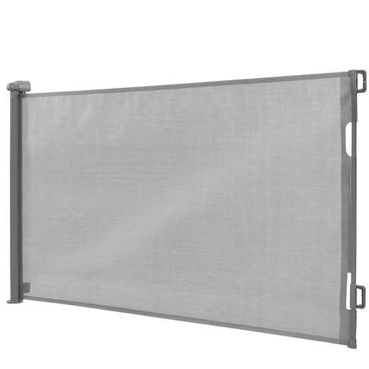 Bramka zabezpieczająca na schody 80 cm zwijana roleta do drzwi barierka ochronna szara