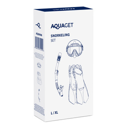 Zestaw do nurkowania snorkelingu płetwy 42-47, maska Anti-fog, fajka DryTop