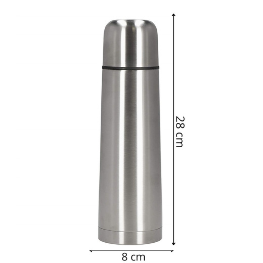Termos 750 ml ze stali nierdzewnej na kawę i herbatę, próżniowy srebrny