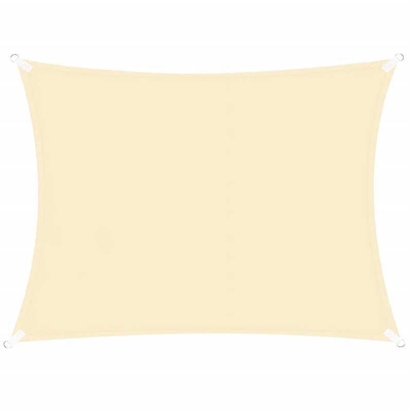 Żagiel przeciwsłoneczny 3x2 m prostokątny ogrodowy wodoodporny kremowy