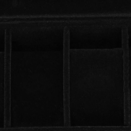Szkatułka na zegarki 30x11x8 cm czarna ekoskóra organizer z 6 przegródkami