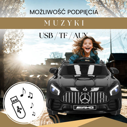 Auto na akumulator Mercedes GTR-S samochód elektryczny dla dzieci zabawka jeździk na pilota