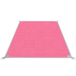 Koc plażowy sand free 200x150 cm mata plażowa dwuwarstwowa różowa