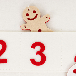 Kalendarz adwentowy, wiszący z 24 przegródkami Choinka, dekoracja świąteczna, filc, multikolor