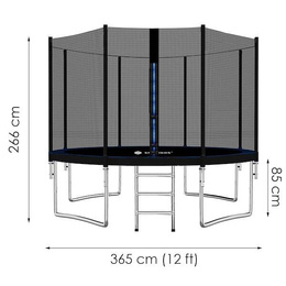 Trampolina ogrodowa dla dzieci 12 FT z siatką, 365 cm