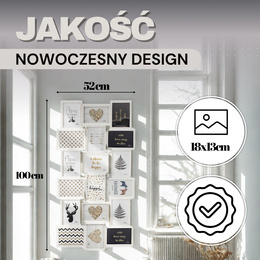 Ramka na zdjęcia 18 zdjęć multiramka 13x18 biała