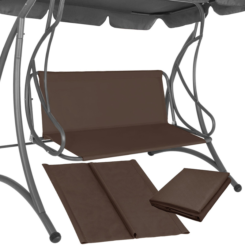 Materiał na siedzisko huśtawki ogrodowej 160 x 100 cm tkanina wodoodporna brązowa