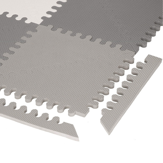 Mata piankowa trójkąty 186x186 cm szare puzzle dla dzieci, do ćwiczeń pianka EVA