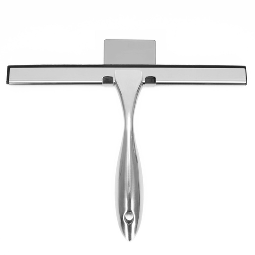 Ściągaczka do szyb, kabiny prysznicowej, łazienkowa ze stali nierdzewnej z uchwytem, srebrna