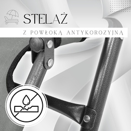 Leżak ogrodowy z zagłówkiem metalowy leżak zero gravity szary