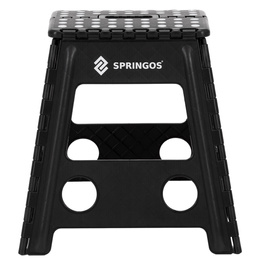 Stołek składany 39 cm schodek pomocniczy 150 kg podest antypoślizgowy, czarny