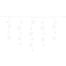 Kurtyna świetlna 300 led girlanda, lampki wewnętrzno-zewnętrzne sople biały ciepły + flash