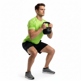 Kettlebell 10 kg odważnik, hantla do ćwiczeń ABS kula do treningu siłowego, czarny