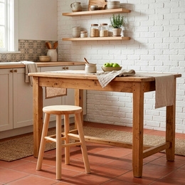 Taboret drewniany, okrągły stołek kucheny, pomocniczy 44 cm krzesło wielofunkcyjne 