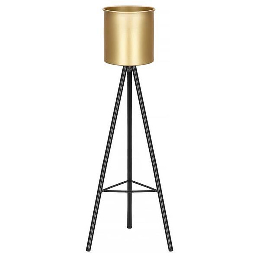 Stojący kwietnik 45 cm stojak z doniczką na kwiaty nowoczesny loft złoty