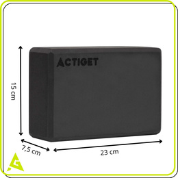 Kostka do jogi piankowa EVA 23x15x7,5 cm klocek blok do ćwiczeń pilates stretching czarny