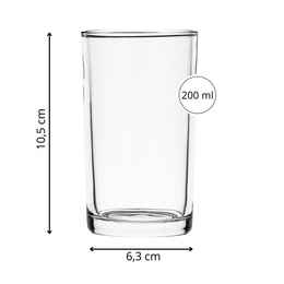 Szklanki do herbaty, kawy latte, mrożonej 200 ml zestaw 12 szt.