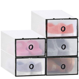 Pudełko na buty 5 szt. z szufladą 35x23x12 cm organizer na obuwie przezroczysty