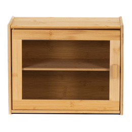 Chlebak zamykany, dwupoziomowy, pojemnik kuchenny do przechowywania pieczywa, bambusowy