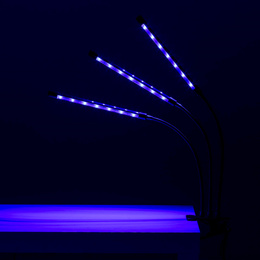 Lampa do doświetlania roślin LED do wzrostu uprawy 3 panele z timerem i klipsem, usb