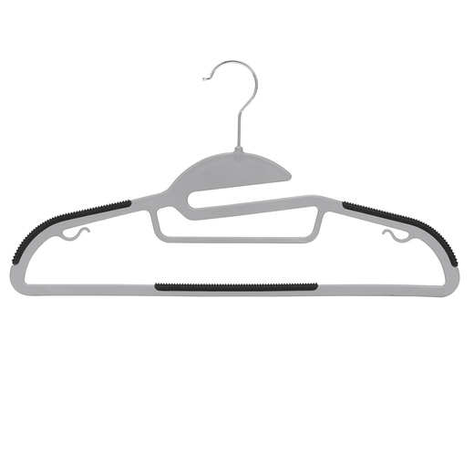 Wieszak plastikowy zestaw 30 szt. antypoślizgowe wieszaki na ubrania szaro-czarny