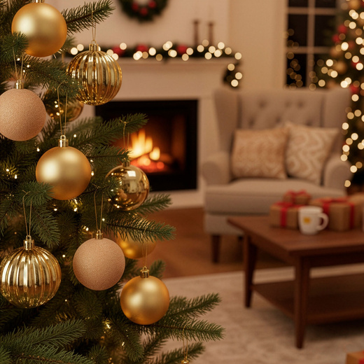 Bombki choinkowe 36 szt. zestaw dekoracje świąteczne ozdoby nietłukące złote