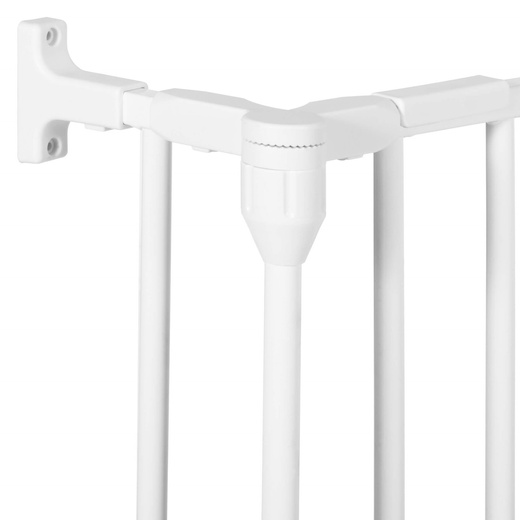 Bramka zabezpieczająca z barierkami 5 elementow 318 cm biała