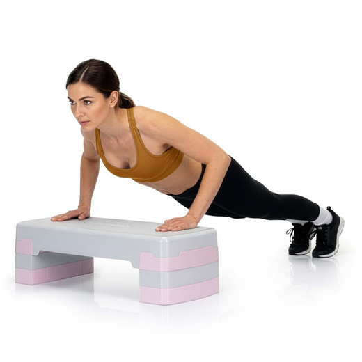 Step do ćwiczeń fitness 3-stopnie, schodek treningowy do aerobiku