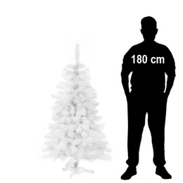 Choinka sztuczna 150 cm jodła biała nowoczesna jak żywa, ze stojakiem