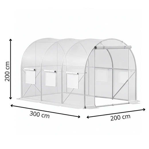 Szklarnia ogrodowa foliowa UV4 140g/m2 3x3x2 m tunel na warzywa owoce foliak zielony