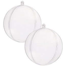 Bombki akrylowe 11cm kula plastikowa decoupage zestaw 2 szt 