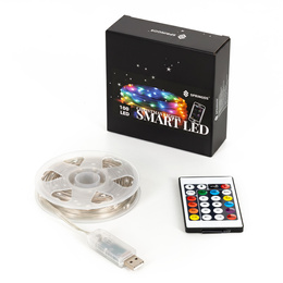 Lampki choinkowe zewnętrzne 100 LED 5 m Smart LED pilot, sterowanie Bluetooth IP44 multikolor