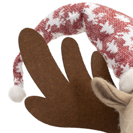 Świąteczny renifer 74 cm z teleskopowymi nóżkami ozdoba pod choinkę figurka